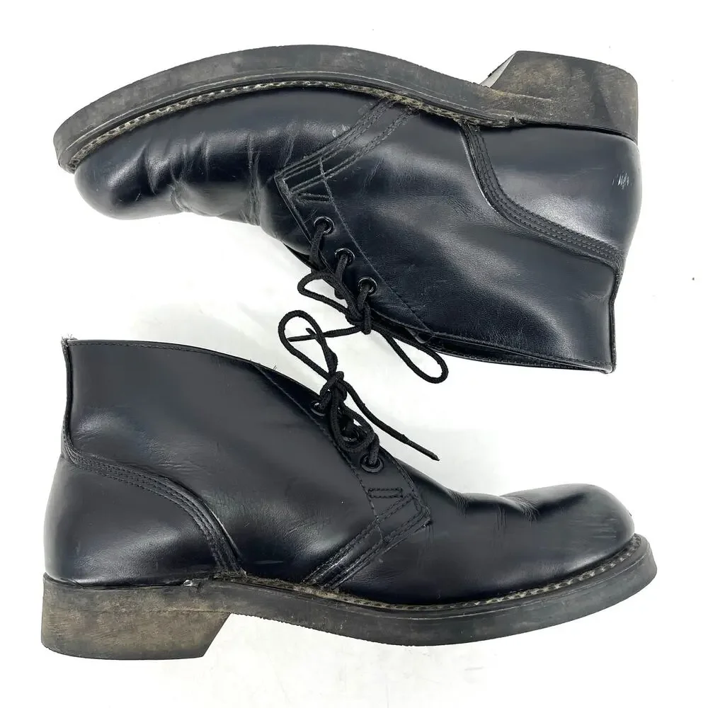 Biltrite Men's Steel Toe EH Chukka Work Leather Black Ankle Boots Sz 5.5W‎